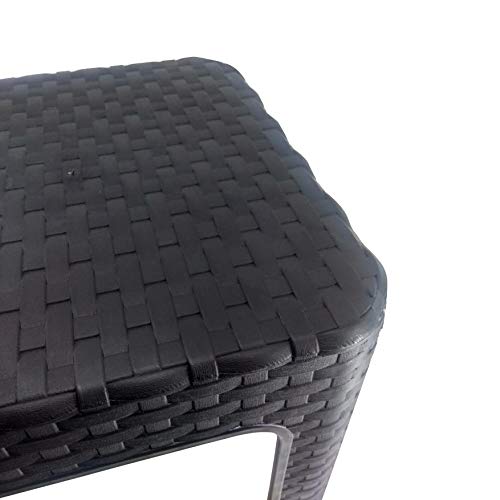 BANCO BANQUETA DE PLASTICO COR PRETOS NEW