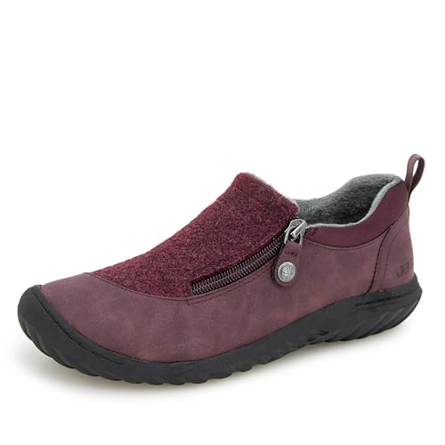 Image of JBU Women's Elodie Comfortable Casual Flexible Arch Support APMA Accepted Side-Zip Walking Flat