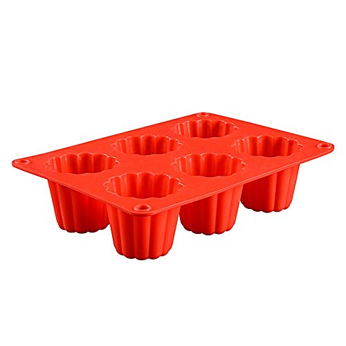 Minicartshop New 6 Holes Diy Silicone Candle Mold For Creative Handmade Candle Making Cylinder Aroma Candle Wax Molds, Small, Red #TOP2