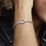 PANDORA „Love You Mum“ Unendlichkeits-Herz Charm Sterling-Silber 9,4 x 11,4 x 12,6 mm (T/H/B)