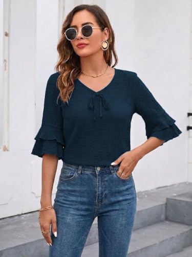 Image of TOPLOT Women's Top | Stylish Shirt Design | Comfortable Western Top| Easy Movement Structure | Trendy Look Styling | Versatile Perfect for Casual & Everyday Fashion (5231)