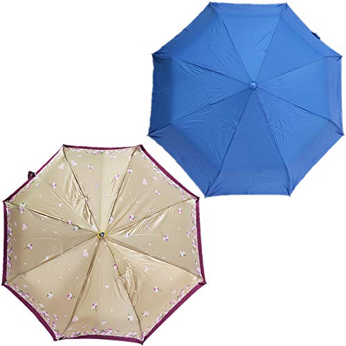 RAINPOPSON 3 Fold Umbrella for Women Stylish & Men 3 Fold Combo Big