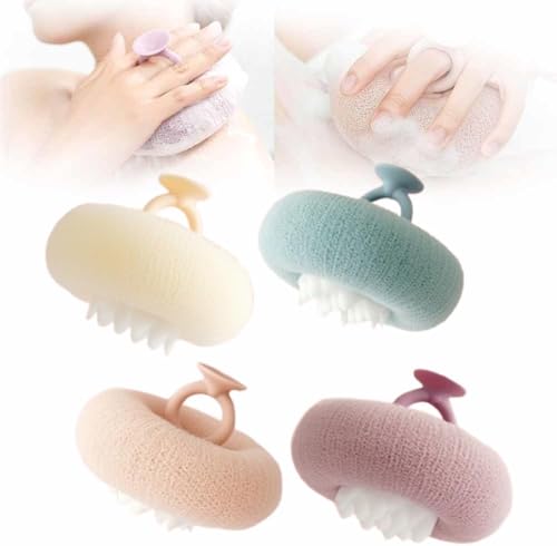 ボディスポンジ 泡立てネット 背中洗い 垢すり 背中洗い 体洗うスポンジ あかすりボディボディウォッ シャボンボール ボディタオル ネットボール バスボール ネットボール 速乾 体 風呂用品 バス用品 (4個)