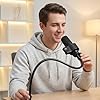Mic Stand With Heavy-duty Clamp, 30cm Flexible Metal Gooseneck & Mic Clip For Streaming, Recording - 13-47mm Grip Range #1