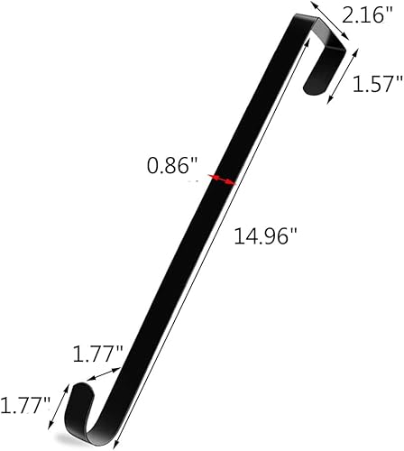 Miniatura 3 de JEISLWYA Colgadores de corona para colgar en la puerta delantera, ganchos de Navidad para colgar sobre la puerta, decorativos para exteriores (2