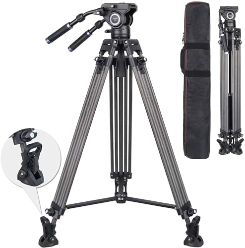 Amazon | ARTCISE ビデオ三脚 184cm プロ用カーボン三脚 75mmボウル