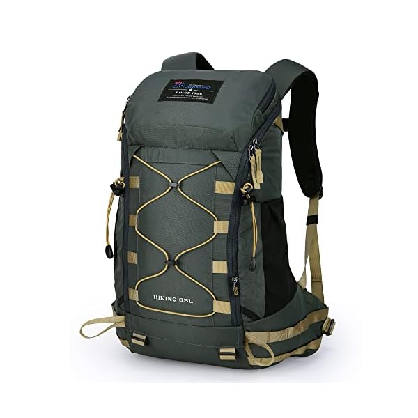 MOUNTAINTOP Hiking Backpack 35L Travel Backpack Lightweight Daypack with Rain Cover for Outdoor Camping