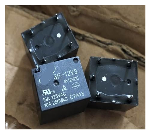 Relé de 5 pines GEO 3F-12V3 de 15A compatible con T73-1C-12V para automoción