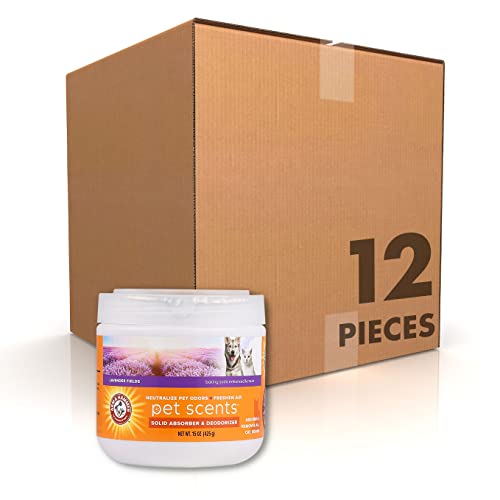 Image of Arm & Hammer For Pets Scents Solid Gel Deodorizer in Lavender Fields Scent | Room Deodorizer for Homes with Pets, Odor Removing Gel for Pet Smells, 15 Ounces - 12 Pack