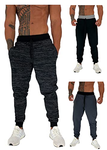 Kit 3 Calças Masculina Moletom MXD Conceito Slim Jogger Casual Cores Tradicionais Academia Lazer Tre