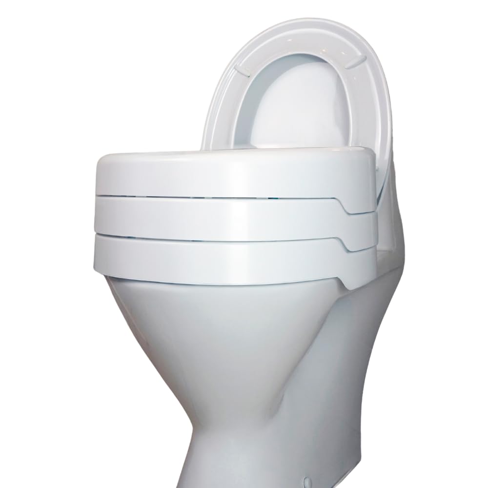 Helping Hand Company EZY-FIT - Rialzo per WC da 15,2 cm, senza coperchio, sicuro aiuto per il bagno per anziani e disabili, misura universale per WC rotondi e quadrati, stabile e portatile, altezza