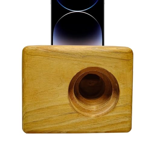Artisanat en bois pour décoration de bureau et amplification de smartphone