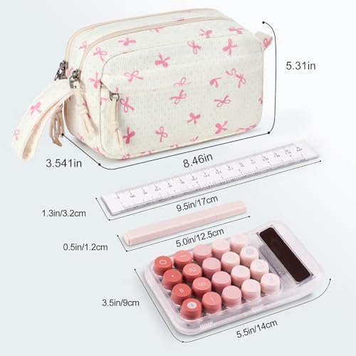 Image of Bluboon Big Capacity Pencil Case Pencil Pouch Pen Case School Supplies Cute Pencil Box Pencil Bag for Teen Girls Boys Women Man