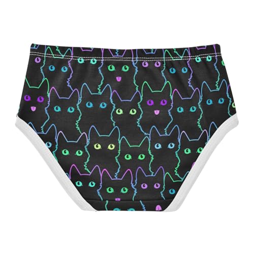 Girls Underwear Soft Cotton Colorful Cat Kids Panties in Sizes 2/3t, 4t, 5t, 6 and 82