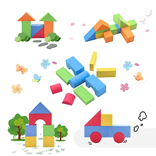 Grarg Foam Bath Blocks Toys For Toddlers 3-5,Non-Toxic & Bpa Free Soft Stacking Baby Building Blocks Toys Gift For 3 4 5 Years Old Girls Boys Educational(38 Pcs) #TOP2