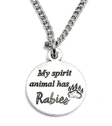 ChubbyChicoCharms My Spirit Animal Has Rabies Single Charm Necklace