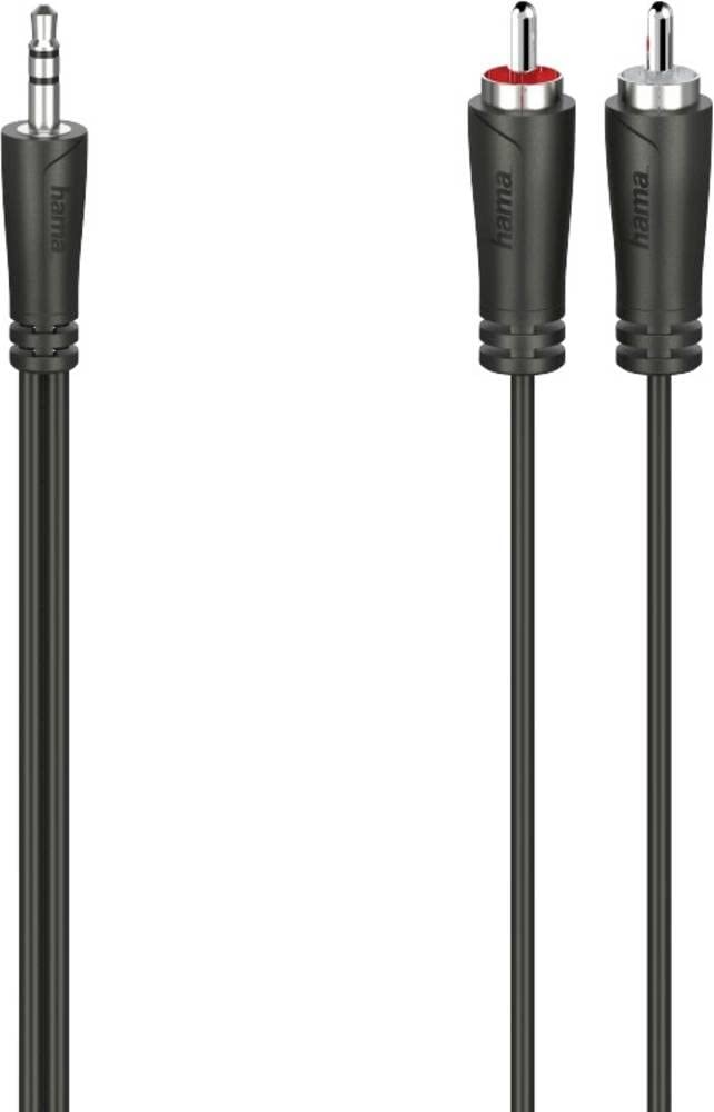 Hama Jack Cable 3.5 mm 2x RCA RCA Mini Jack 3.5 mm Flexible Materials 1.5 m Black
