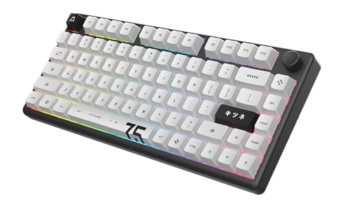 Arbiter Polar 75 - Magnetic Gaming Keyboard - Rapid Trigger w/SOCD Super Tap, CNC Aluminum Frame, Gen 2 Hall Effect Switches, Volume Knob, RGB, Dye-Sub PBT Keycaps - Kitsune Black