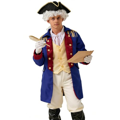 OEBLD George Washington Costume Adult Colonial Men Colonial Deluxe Wax Museum Project（no Wig） - image 3