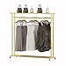 Wieszak na ubrania Metalowy wieszak na ubrania z górnymi półkami Wieszak na ubrania Heavy Duty wiszący stojak na odzież do użytku komercyjnego lub mieszkalnego (rozmiar: 100x50x150