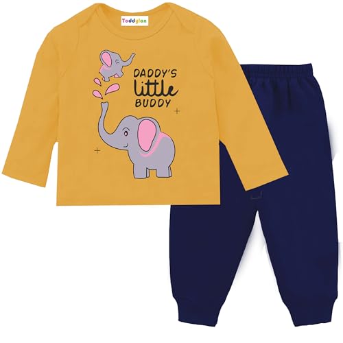 Toddylon Cotton Clothing Set for Boys & Girls Summer Tshirt and Pyjama Set