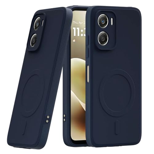 Image of Back Cover | MagFit Ring Design (Non-Magnetic) | Shockproof Case | Anti-Slip Grip | Raised Camera Edges | Slim Protective Case for Motorola Moto G06 4G / G06 Power 4G (Steel Blue)