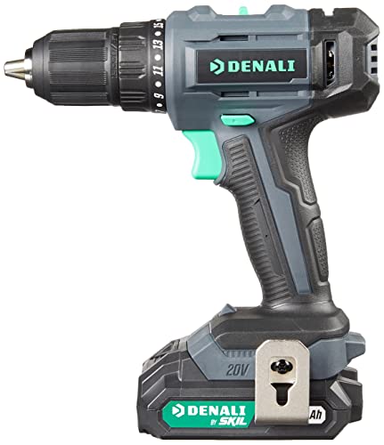 Amazon Brand - Denali By Skil 20V Cordless Drill Driver Kit With 2.0Ah Lithium Battery And 2.4A Charger, Blue #TOP1