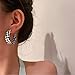 Aneneiceera Vintage Black White Checkered Hoop Earrings Acrylic Black White Striped Checkered Earrings Acrylic Stripes Huggie Hoop Earrings Grid Checkered Hoop Dangle Earrings Jewelry for Women