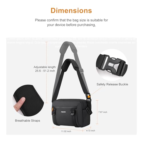 Bolso de cámara MOSISO tipo bandolera impermeable negro miniatura 6