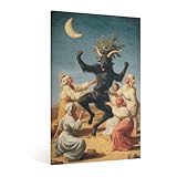 DADVWJOR Canvas Wall A horned demon with goat legs and black horns Home Decoration Farmhouse Decor Art Framed