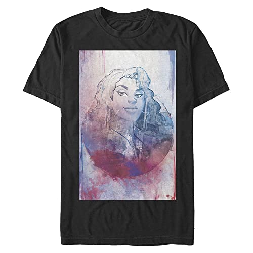 T-shirt Marvel motif portrait retro coton noir grande taille homme 4XL