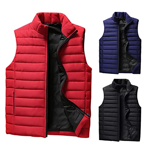 Colete sem mangas para homens colete slim fit engrossar quente com zíper colete inverno roupas mascu