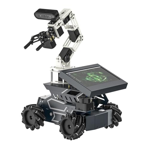 Image of Yahboom Jetson ROS2 Robot with Mecanum Wheel Support Multimodal AI Large Model, AI Voice Interaction, Vision Recognition (with Display-Jetson Nano Ver)