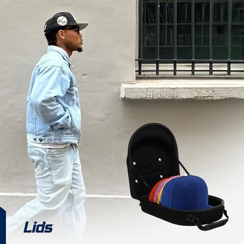 Lids Contenitore Per Berretti (Esterno Kaki / Interno Nero) - Contenitore Durevole Per Cappelli Da Baseball, Organizer Per Cappelli Per 6 Berretti, Custodia Da Viaggio Per Cappelli, Trasportino - 7