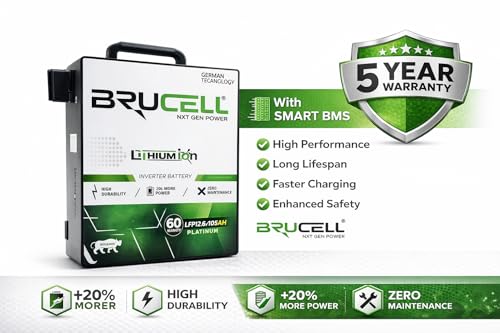 Image of Lithium Ion Inverter Battery 12.8V 105Ah LiFePO4 | Lithium Battery for Home Inverter Solar UPS | 1344Wh Power Backup | Fast Charging | Long Life Upto 15-Years | 5-Year Warranty