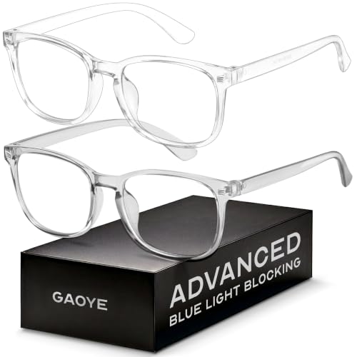 Image of Gaoye Eyewear Frames for Men - Blue Light Blocking Square Glasses, Anti UV Ray Computer Gaming, Blue Blockers for Women