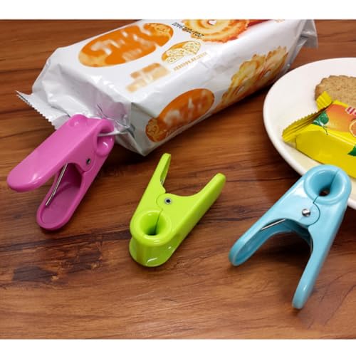 Clips plásticos de ABS multiusos para sellar bolsas de aperitivos y colgar ropa 3