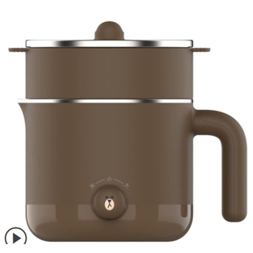 Ruchome, Mini elektryczny multicooker przenośny garnek do gotowania ryżu Hotpot żółty(Brown)