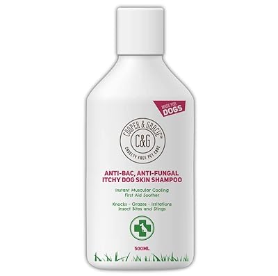 C&G Pets | Dog Shampoo For Itchy Skin Antibacterial And Antifungal | 100% Natural Medicated Low Lather Safe Formula | Fast Absorbing and Skin Cooling First Aid | Great For Grazes Skin Irritation