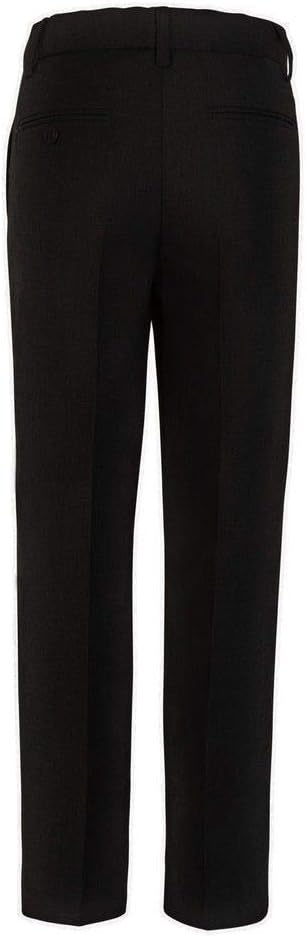 Giovanni Uomo Boys Husky Flat-Front - Slim fit Dress Slacks Poly Rayon Black 16-Husky - Image 2
