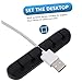 SHOWERORO 8Pcs Cable Management Tool Self Adhesive Cable Holder Clips for Desktop Organization Durable Wire Organizer for Office Home and Study Room