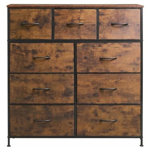 Stylish WLIVE 9-Drawer Fabric Dresser