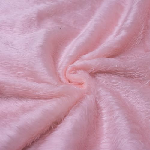 Short Pile Fur Fabric, 4-6mm Height, 248g/m², Acrylic Pile with Polyester Backing for Crafts and Costumes, Supplied by The Metre, Several Colours Available (Blossom, by The Metre) — image 1