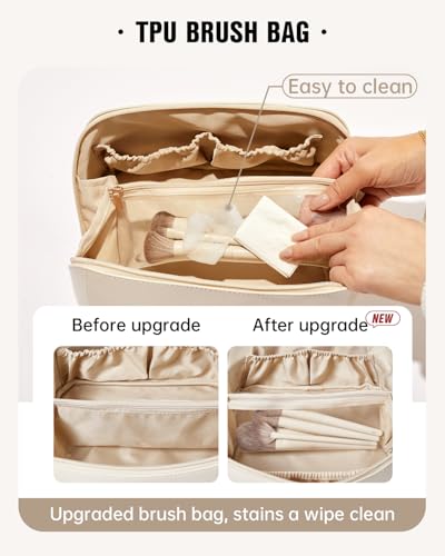 image for EACHY Travel Makeup Bag, Large Capacity Cosmetic Bags for Women, Water