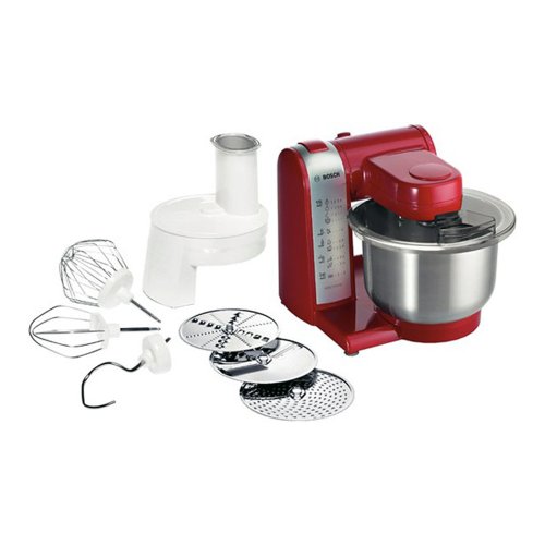 Bosch MUM48R1GB Kitchen Machine, 600 W, 3.9 L - Red/Silver