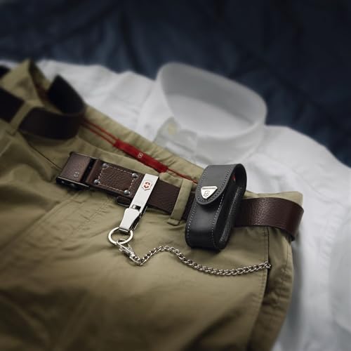 Victorinox Leather Pouch for Swiss Army Knives, Pocket Knife, 3.5cm x 10cm, Black, L