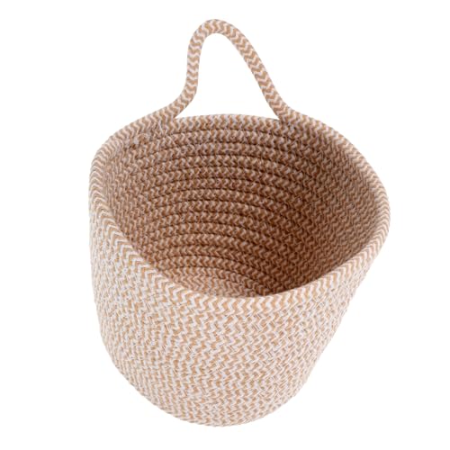 Mikinona Contenitore in Corda Di Cotone Intrecciata Contenitori Da Tavolo o Ornamentali Da Parete Contenitore Portaoggetti Pratico e Resistente