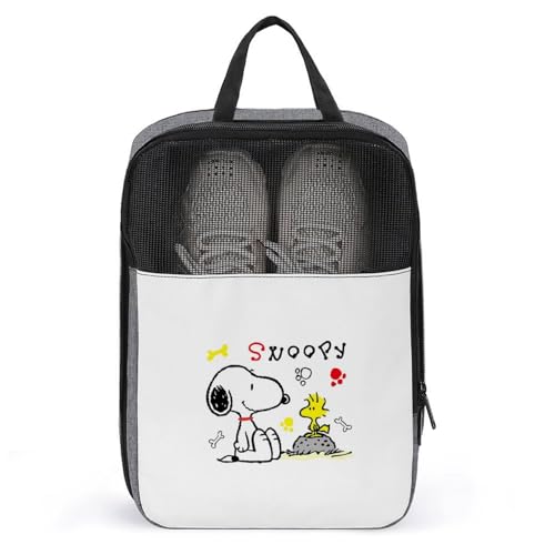 スヌーピー シューズケース シューズバッグ 防水 防塵 防臭 超軽量 靴収納ケース シューズ袋 靴袋 アウトドア 学校 家庭用 男女兼用 収納袋 旅行 出張 持ち運び便利