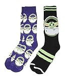 Star Wars The Mandalorian The Child Baby Yoda Pod Men's 2 Pack Crew Socks