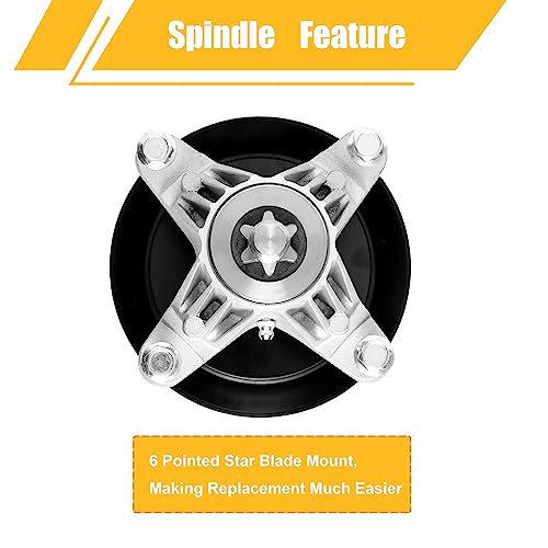 (2 Pack) Replacement Spindle Assembly for Craftsman Troy Bilt Cub Cadet Lawn Mower, Replaces 918-06991 618-06991, for Huskee LT4200, Craftsman T1000 T1200 T1400 T1800 Mandrel Assembly 42" Mower Deck by WELOVEHOME - Used condition - Image 4